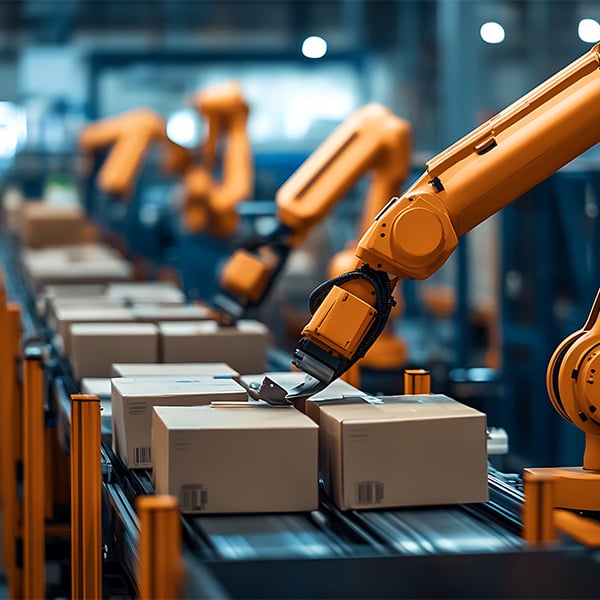 Automation with robot arms.